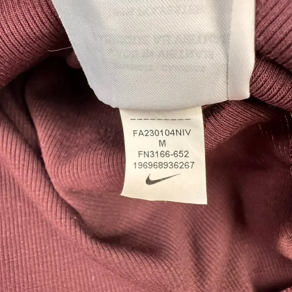 Nike Yoga Luxe SE Ribbed Tank Top Burgundy Crush Womens Sz M